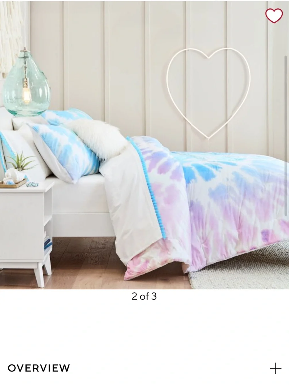 Pottery Barn Teen Tie-Dye Swell Comforter in Blue and Purple Twin/Twin XL NWOT